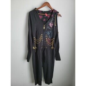 Vintage Apple Bottoms Jumpsuit Womens L Hooded Chains 90s